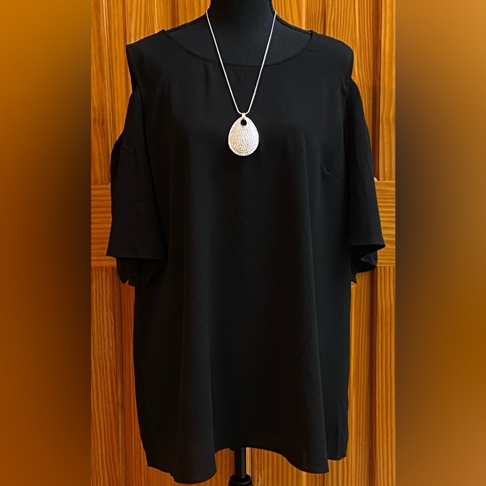 Elegant Spin USA Women's Blouse Black Size 2X